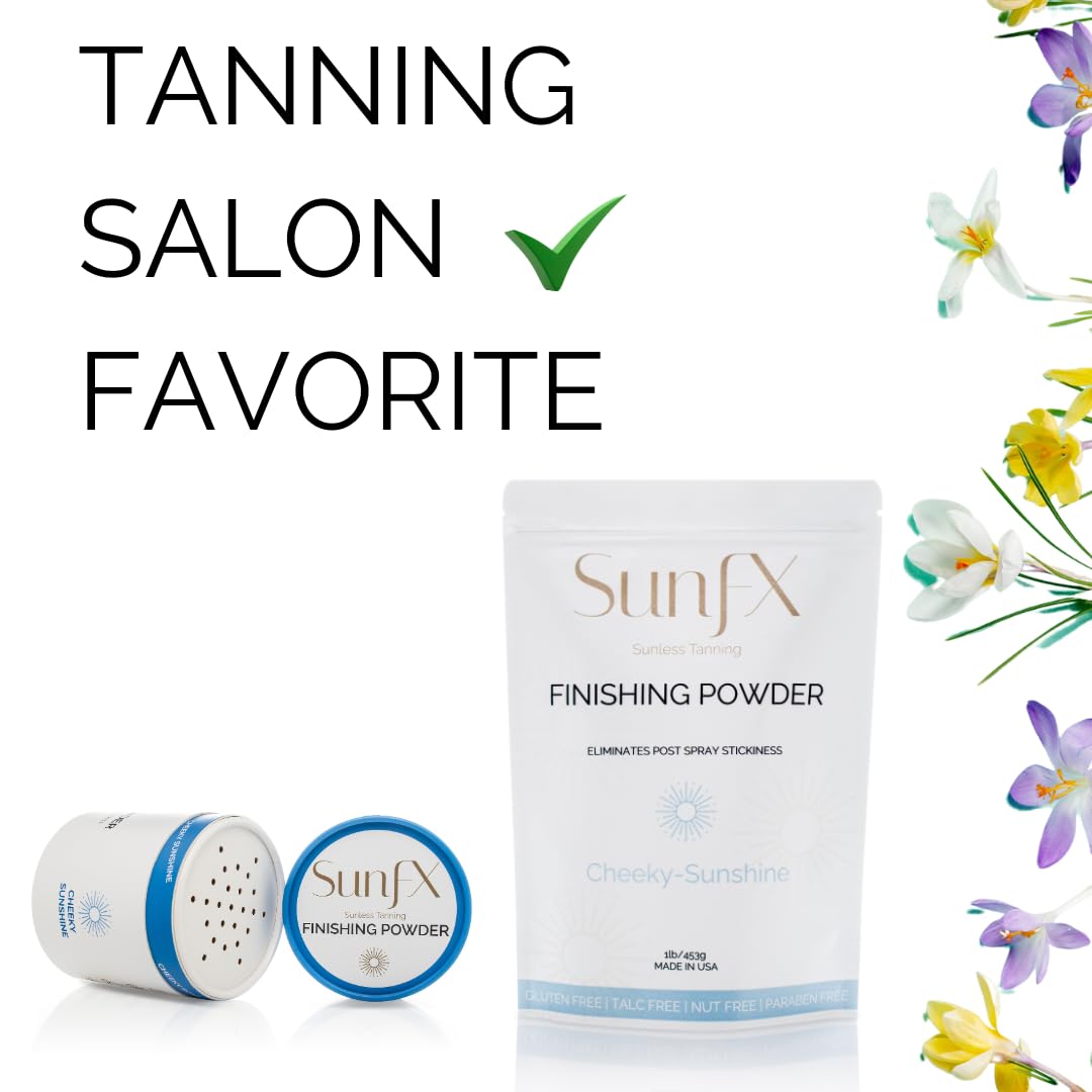 SunFX Post Spray Tan Finishing Powder – Talc-Free Translucent Bronzing Setting Powder (4 oz)