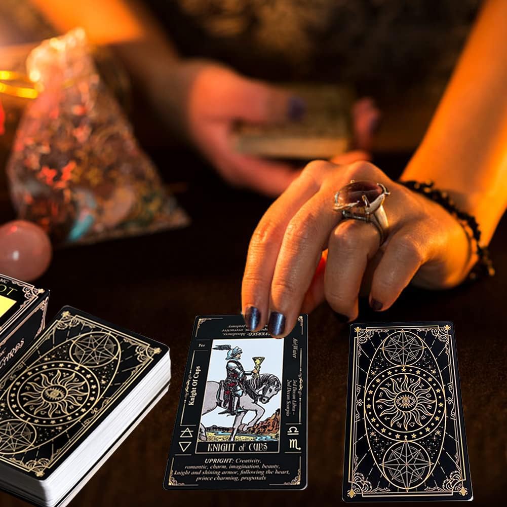 SUNHHX Tarot Cards Set for Beginners – 78 Cards with On-Card Meanings