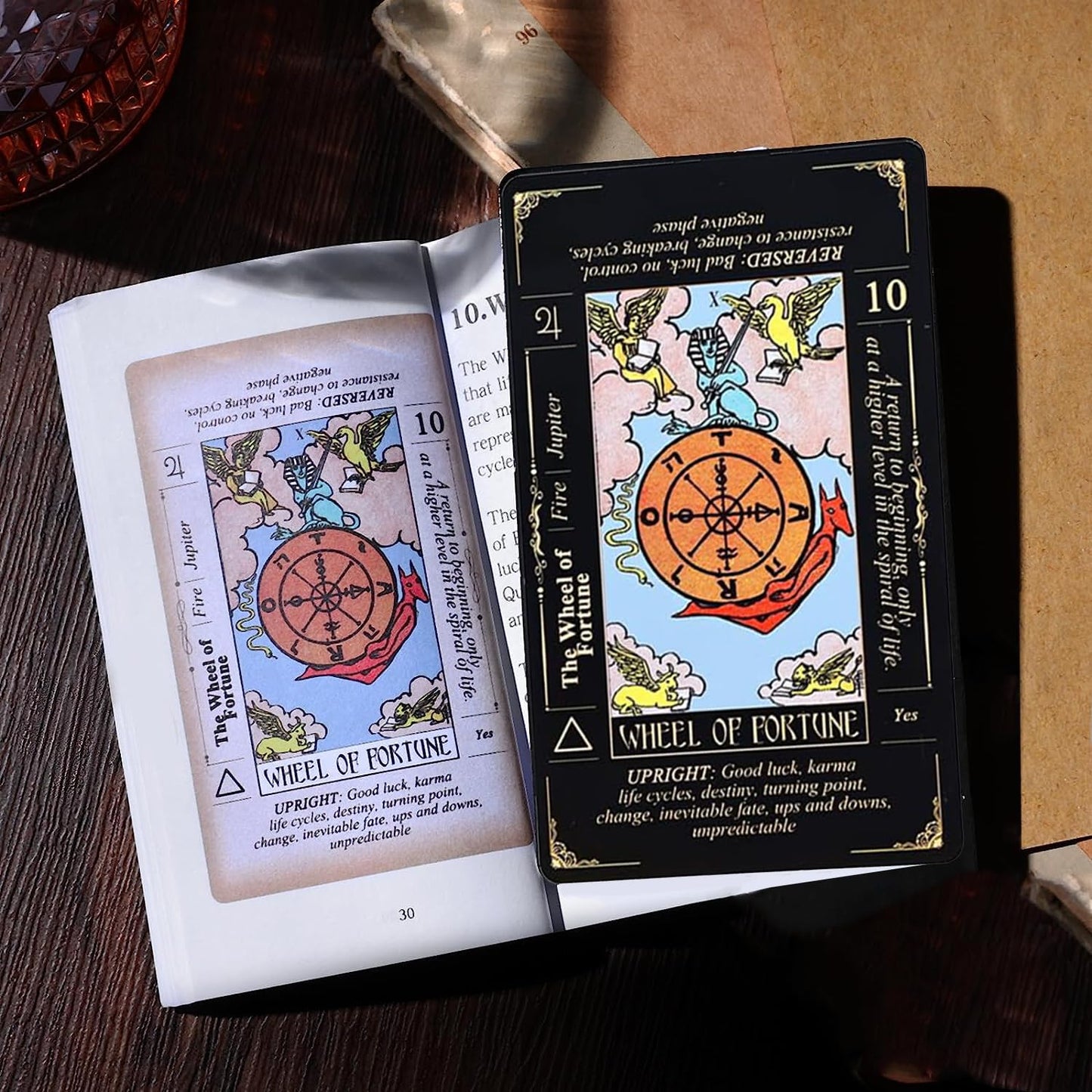 SUNHHX Tarot Cards Set for Beginners – 78 Cards with On-Card Meanings