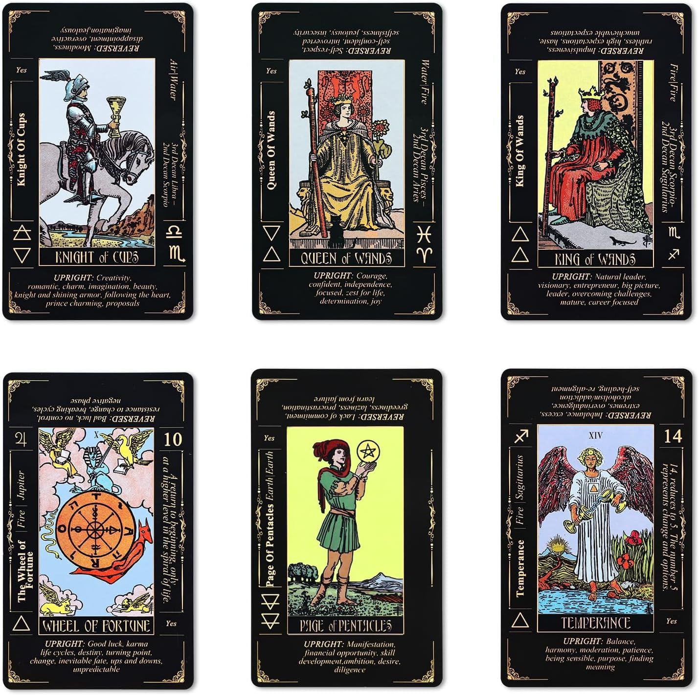 SUNHHX Tarot Cards Set for Beginners – 78 Cards with On-Card Meanings