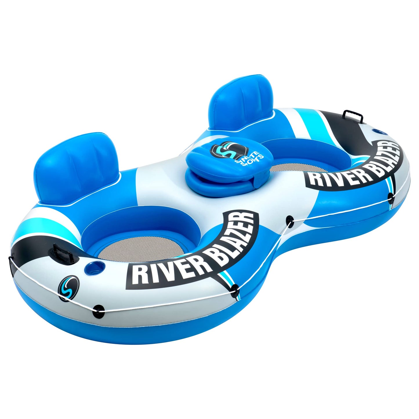 Sunlite Sports 2-Person River Blazer Inflatable Raft – 97-inch Diameter, 500 lb Capacity