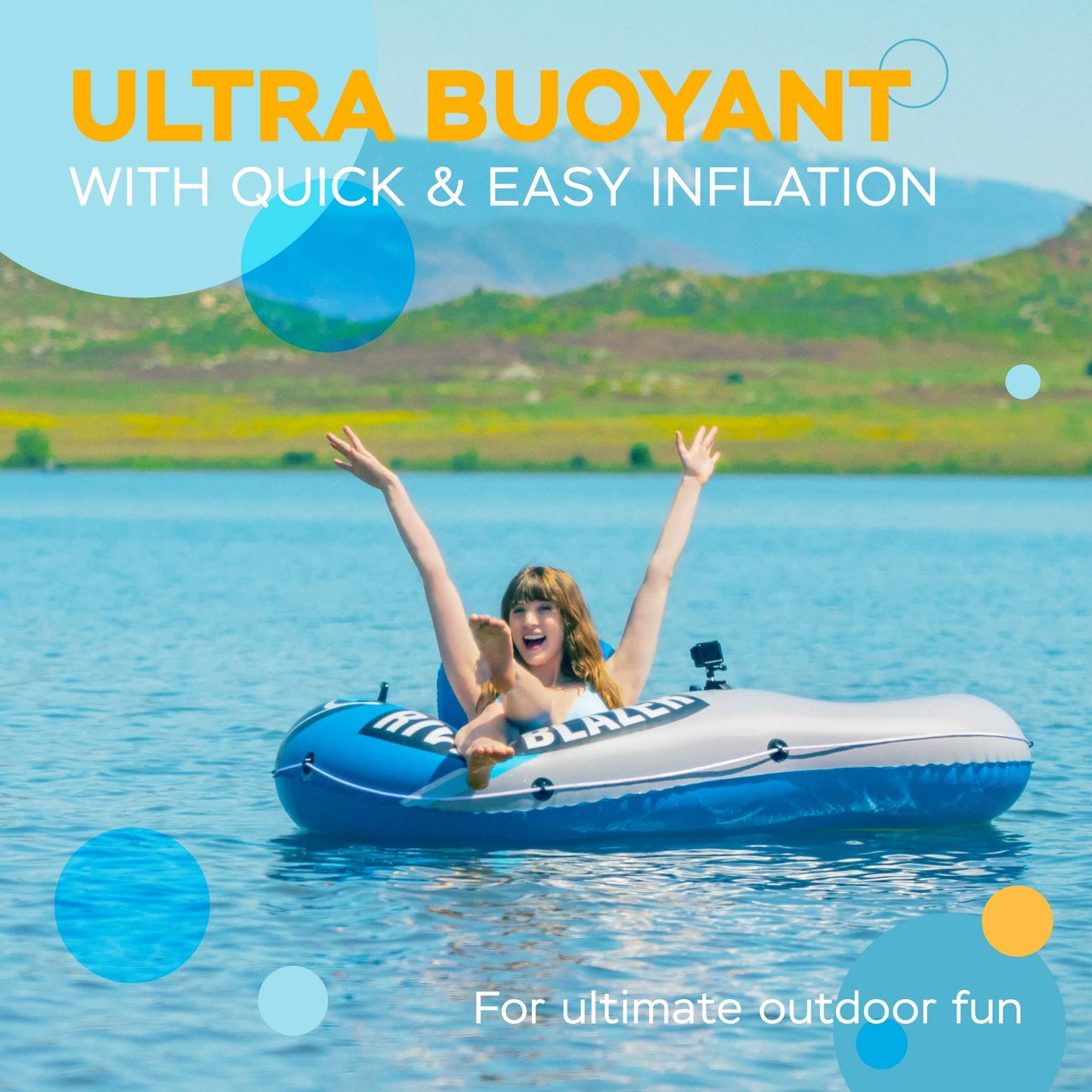 Sunlite Sports River Blazer Heavy Duty River Tube Inflatable | Premium Lake & River Float