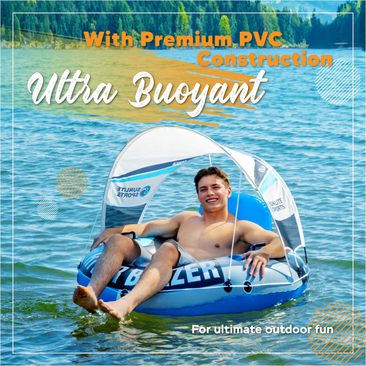 Sunlite Sports Heavy Duty River Tube Inflatable – 2026 Upgrade & Premium Water Float