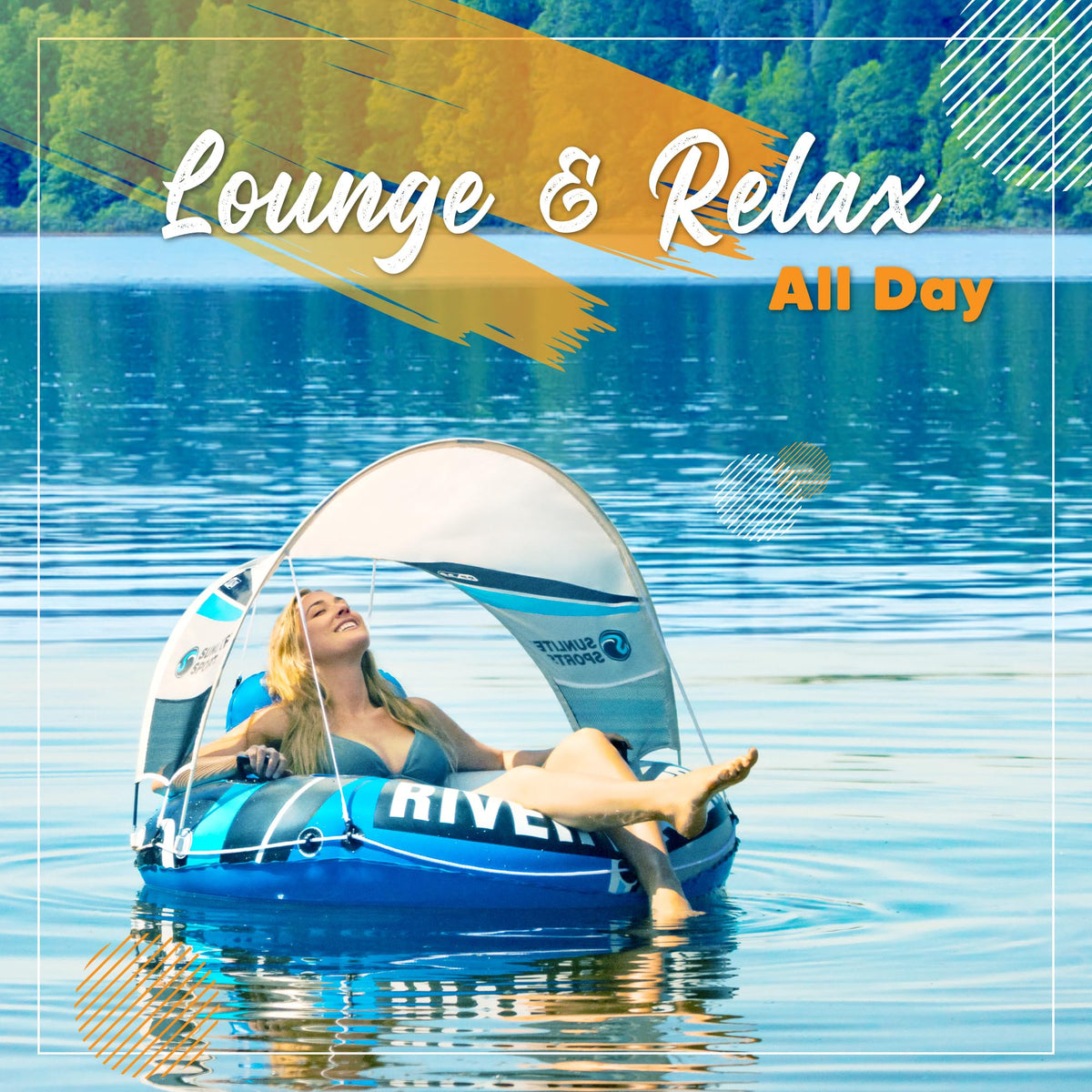 Sunlite Sports Heavy Duty River Tube Inflatable – 2026 Upgrade & Premium Water Float