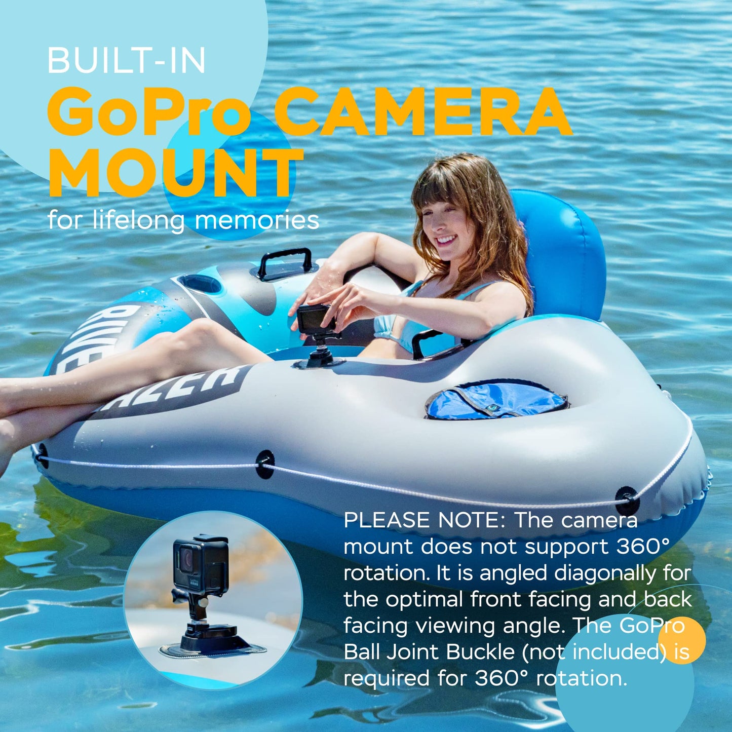 Sunlite Sports River Blazer Heavy Duty River Tube Inflatable | Premium Lake & River Float