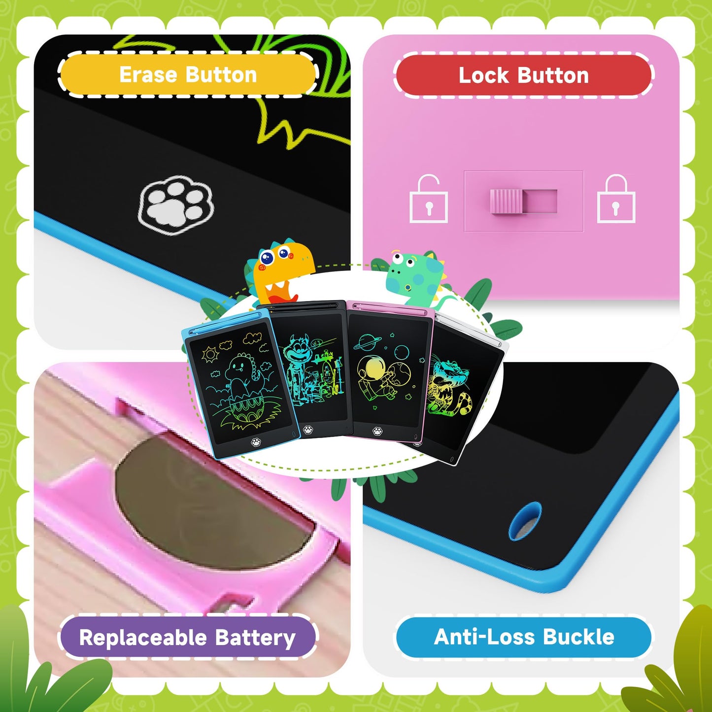 Sunlu 26-Pack LCD Writing Tablet 8.5in Doodle Board for Kids