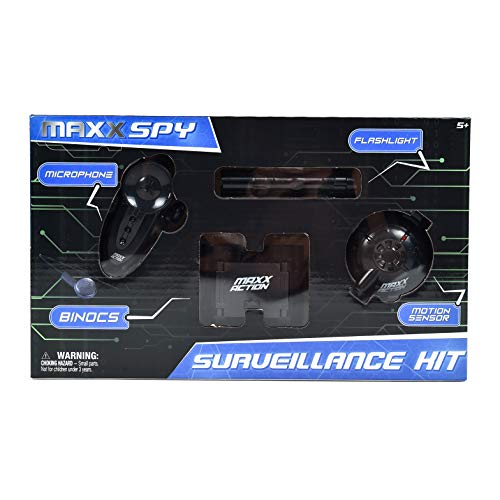 Sunny Days Entertainment: Maxx Spy Surveillance Kit for Kids — Binoculars, Motion Sensor & Microphone