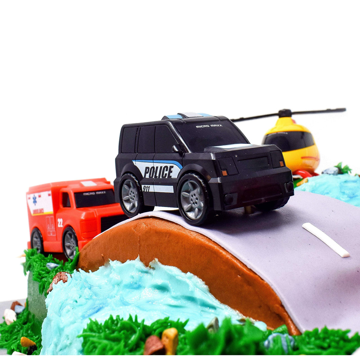 Sunny Days Entertainment Micro Mini City Vehicles – 5-Pack Rescue Toys with Moving Parts