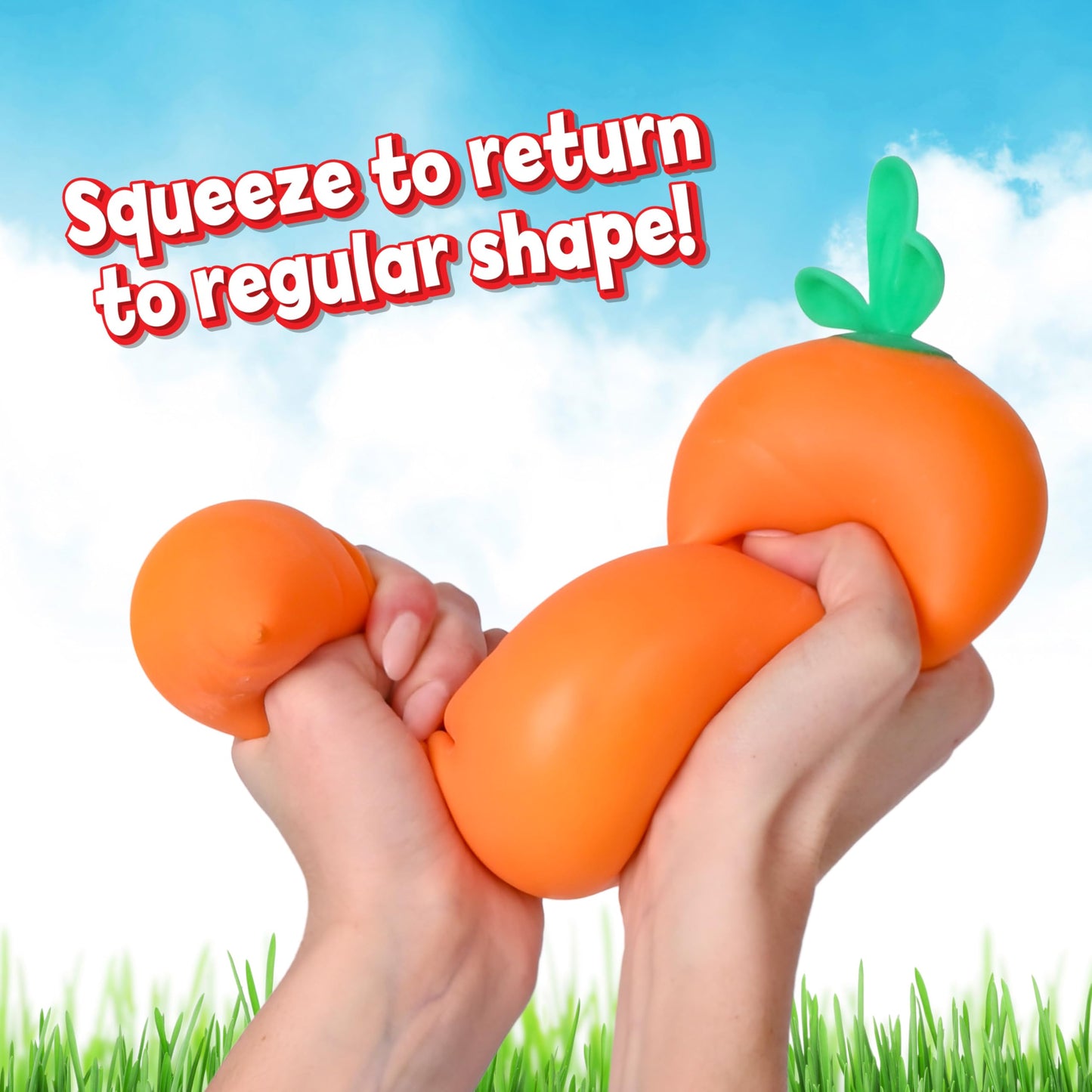 Toymendous Squishy Carrot – Jumbo 11.5-Inch Fidget Toy | Giant Stress Relief | Sunny Days Entertainment
