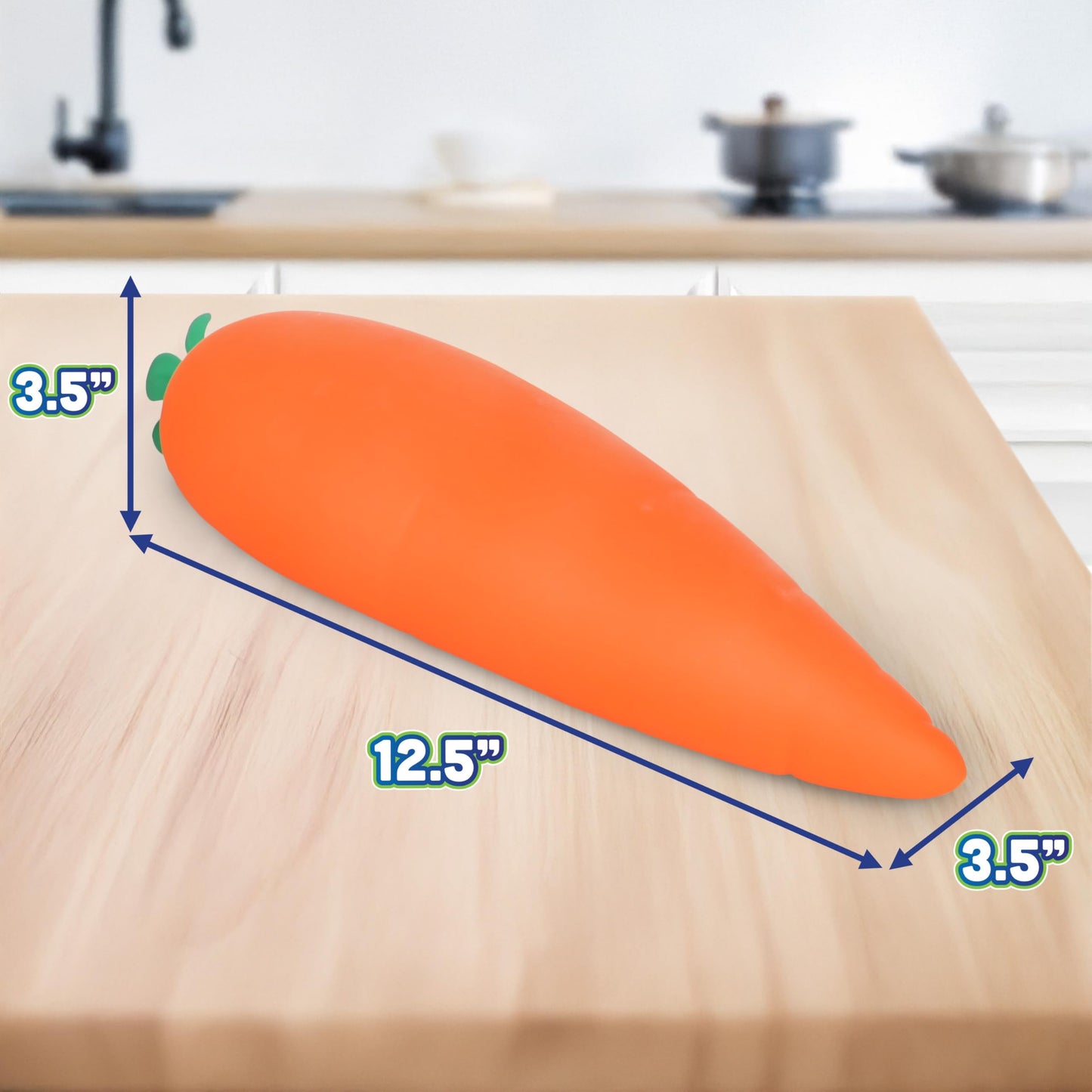 Toymendous Squishy Carrot – Jumbo 11.5-Inch Fidget Toy | Giant Stress Relief | Sunny Days Entertainment