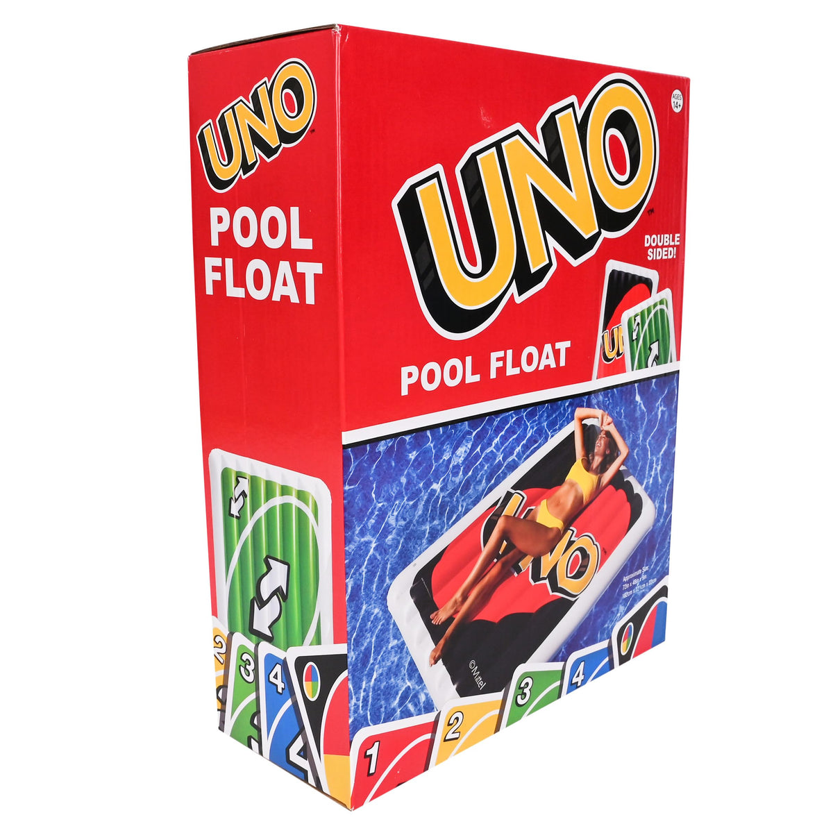 Sunny Days Entertainment Uno Pool Float – Giant 6-Foot Reverse Card Inflatable Lounger