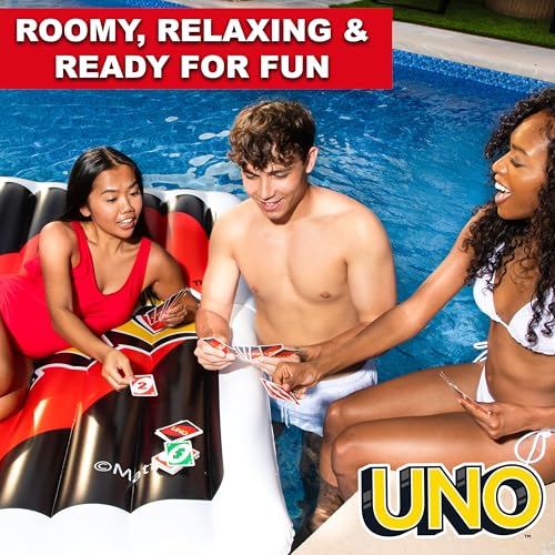 Sunny Days Entertainment Uno Pool Float – Giant 6-Foot Reverse Card Inflatable Lounger