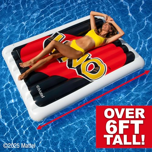 Sunny Days Entertainment Uno Pool Float – Giant 6-Foot Reverse Card Inflatable Lounger