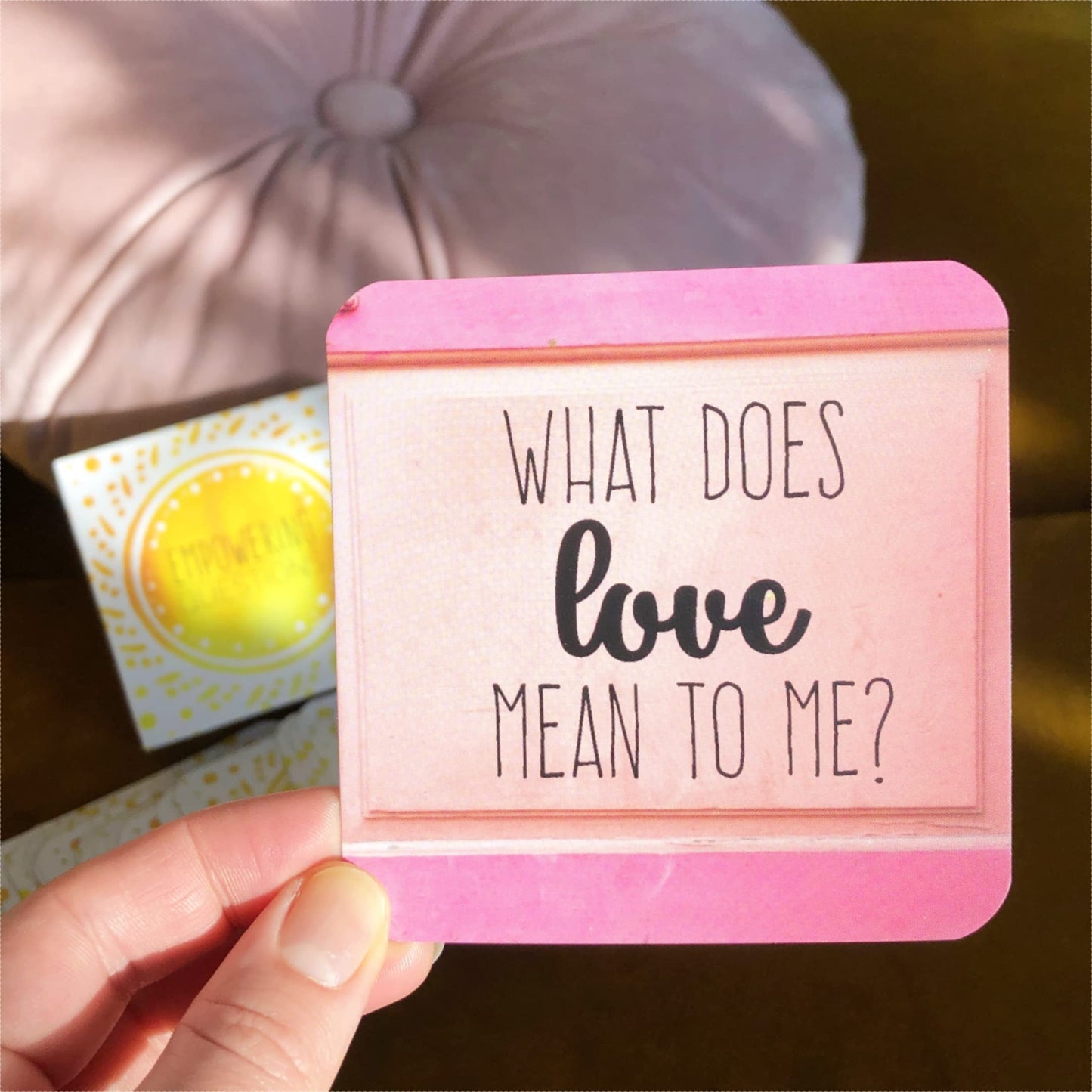Sunny Present Empowering Questions Cards – 52 Self-Care Prompts for Mindfulness & Meditation | The Original Deck