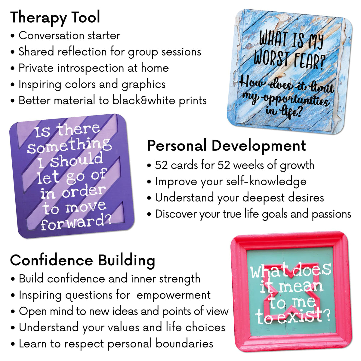 Sunny Present Empowering Questions Cards – 52 Self-Care Prompts for Mindfulness & Meditation | The Original Deck