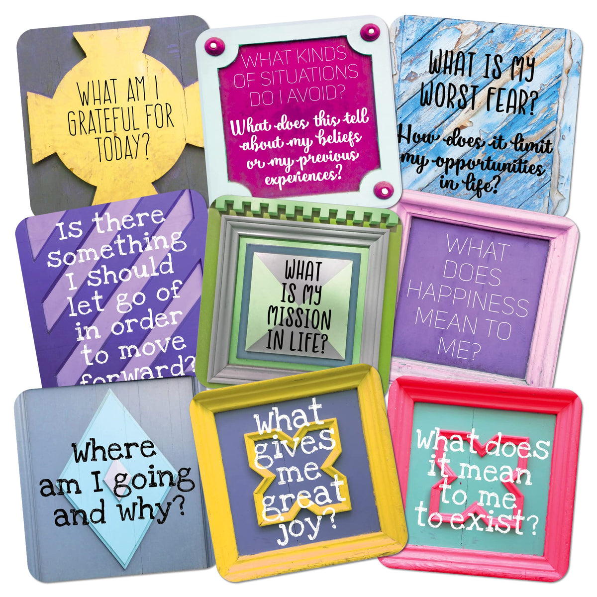 Sunny Present Empowering Questions Cards – 52 Self-Care Prompts for Mindfulness & Meditation | The Original Deck