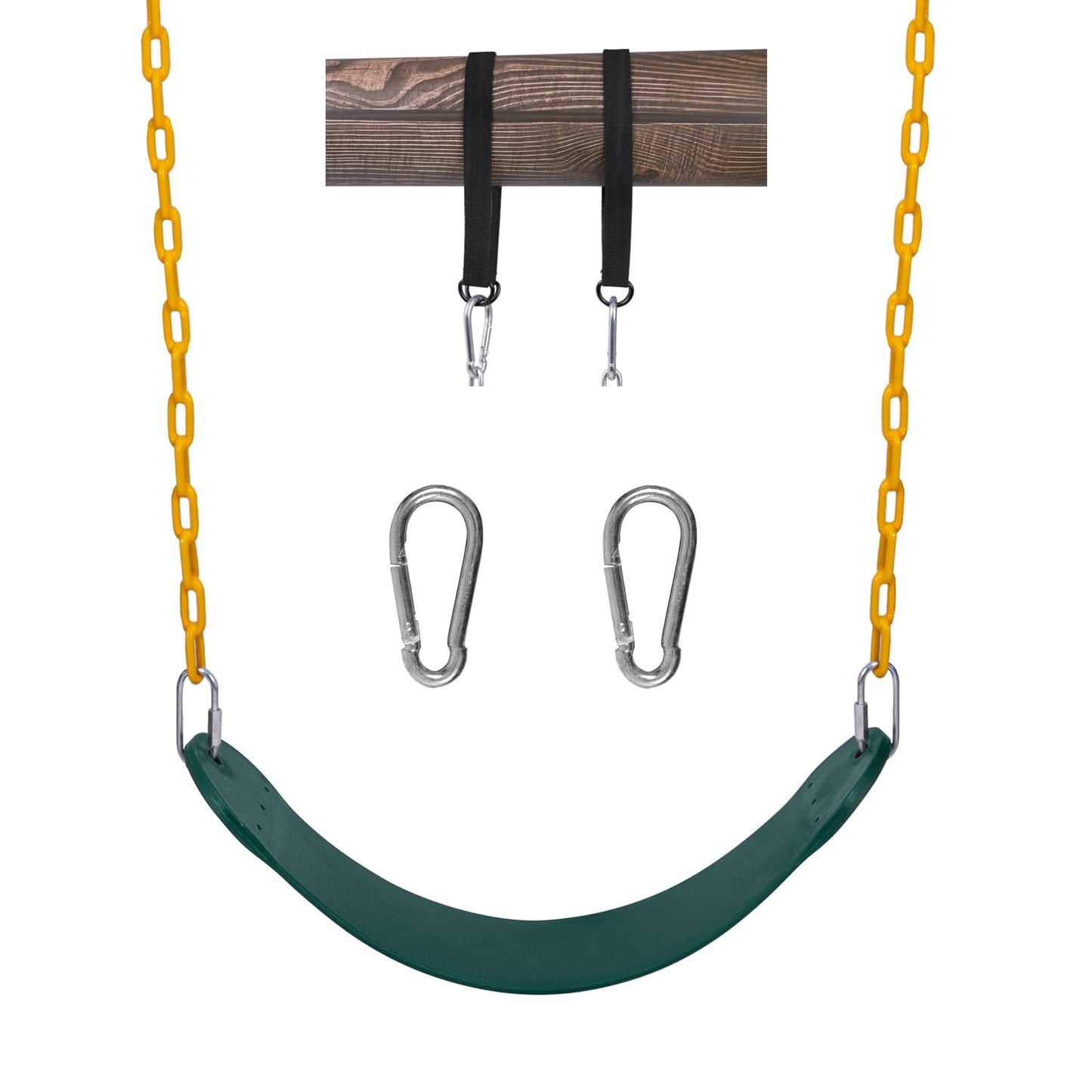 Sunnyglade Heavy-Duty Swing Seat with 66-Inch Chain – 250 lb Capacity, Green