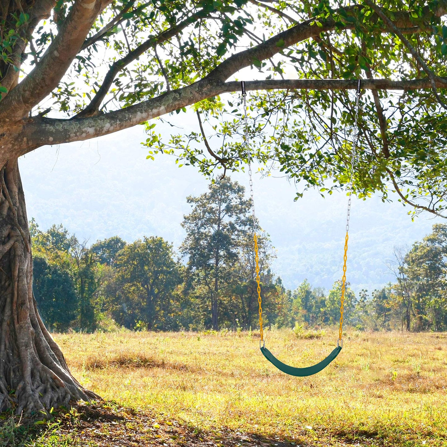 Sunnyglade Heavy-Duty Swing Seat with 66-Inch Chain – 250 lb Capacity, Green