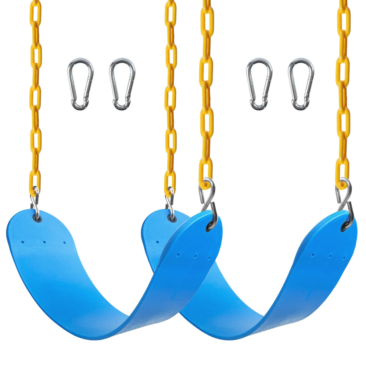 Sunnyglade 2-Pack Swing Seats with 66-Inch Chains – Heavy-Duty Playground Accessories (250 lb per seat)