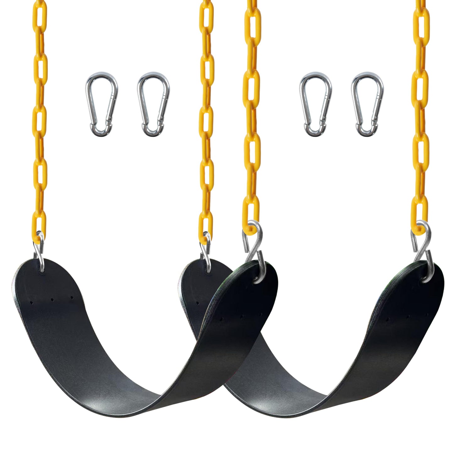 Sunnyglade 2-Pack Heavy-Duty Swing Seats with 66-Inch Chains – 250 lb Capacity