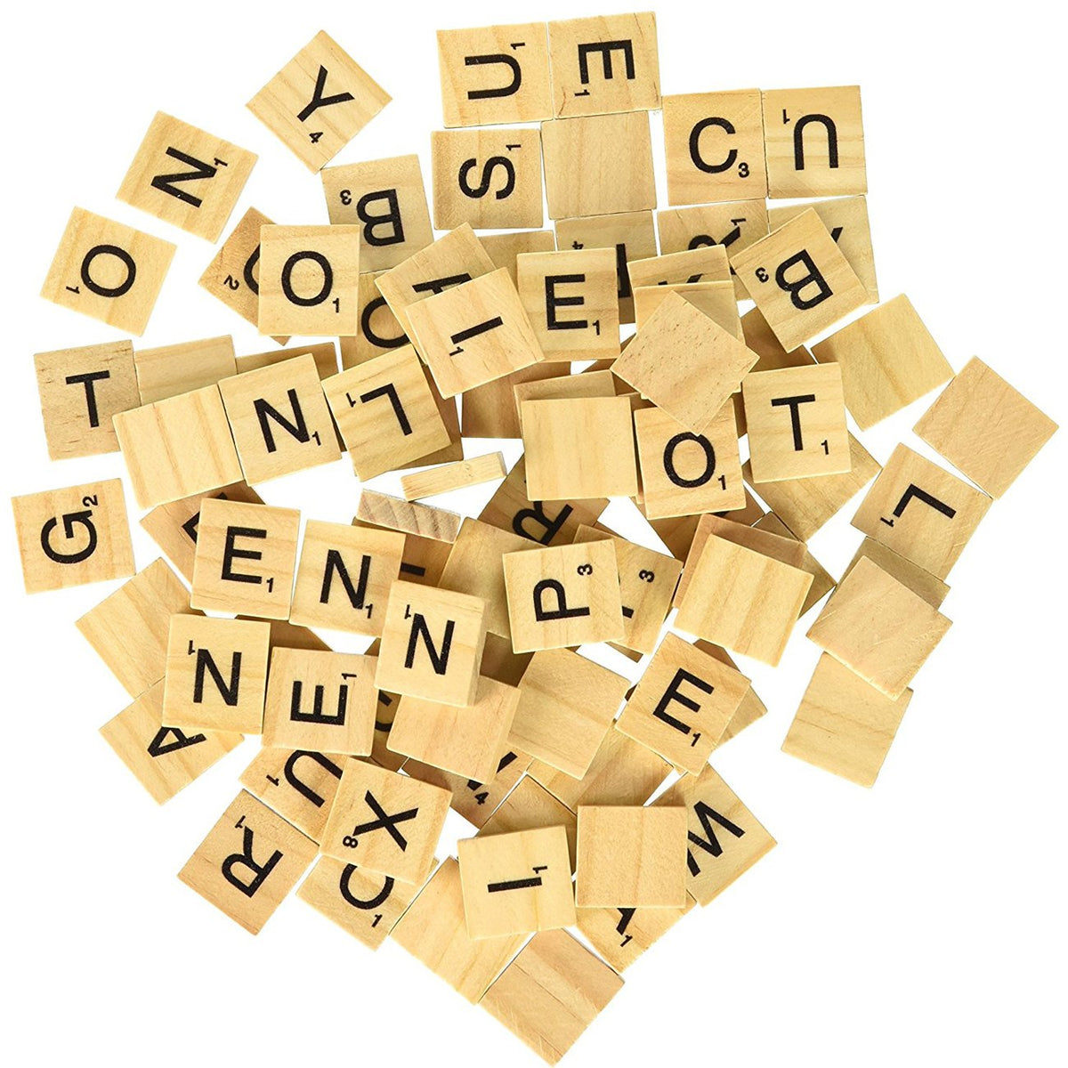 Sunnyglade 500Pcs Wood Letter Tiles – A-Z Capital Letters for Crafts, Spelling & DIY Projects