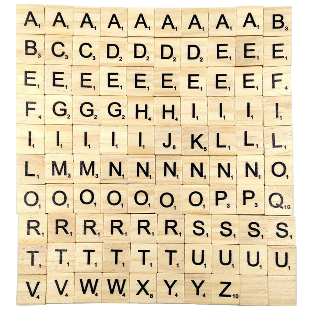 Sunnyglade 500Pcs Wood Letter Tiles – A-Z Capital Letters for Crafts, Spelling & DIY Projects