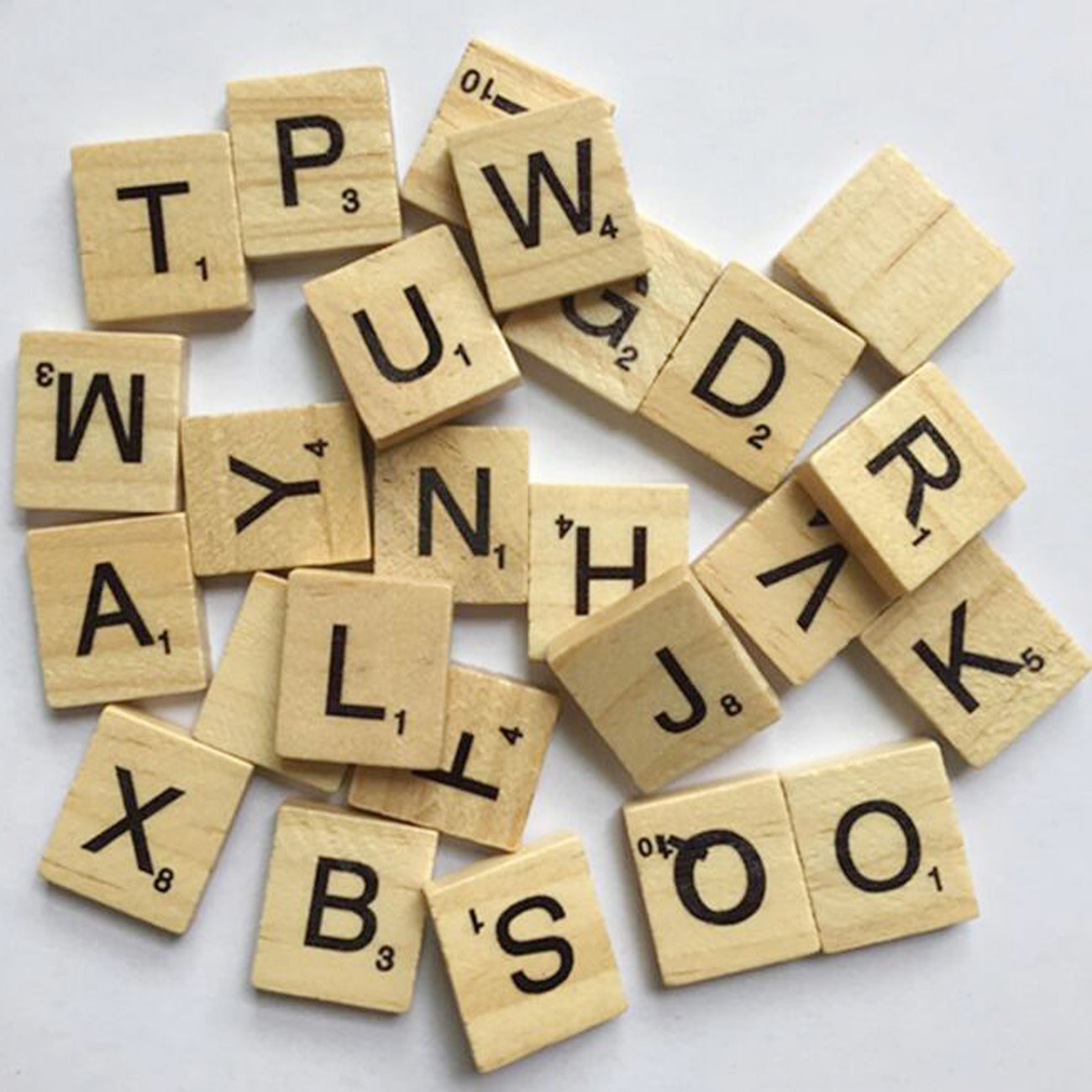 Sunnyglade 500Pcs Wood Letter Tiles – A-Z Capital Letters for Crafts, Spelling & DIY Projects
