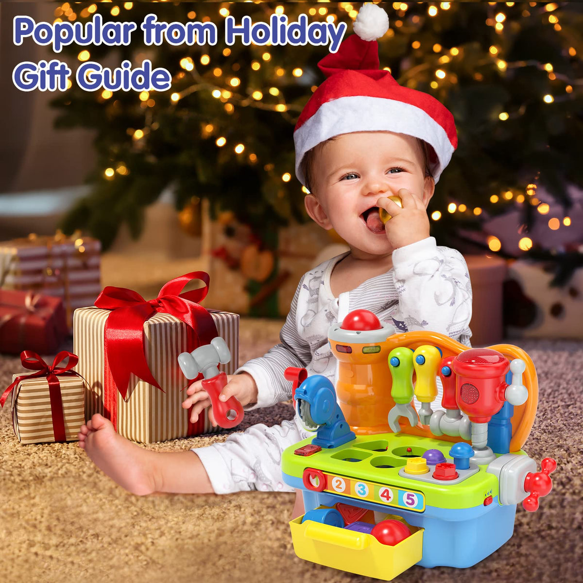 SunnyPal 9-in-1 Music Workbench Toy for Toddlers 1-3 – Fine Motor Skills, Shapes & Pretend Play