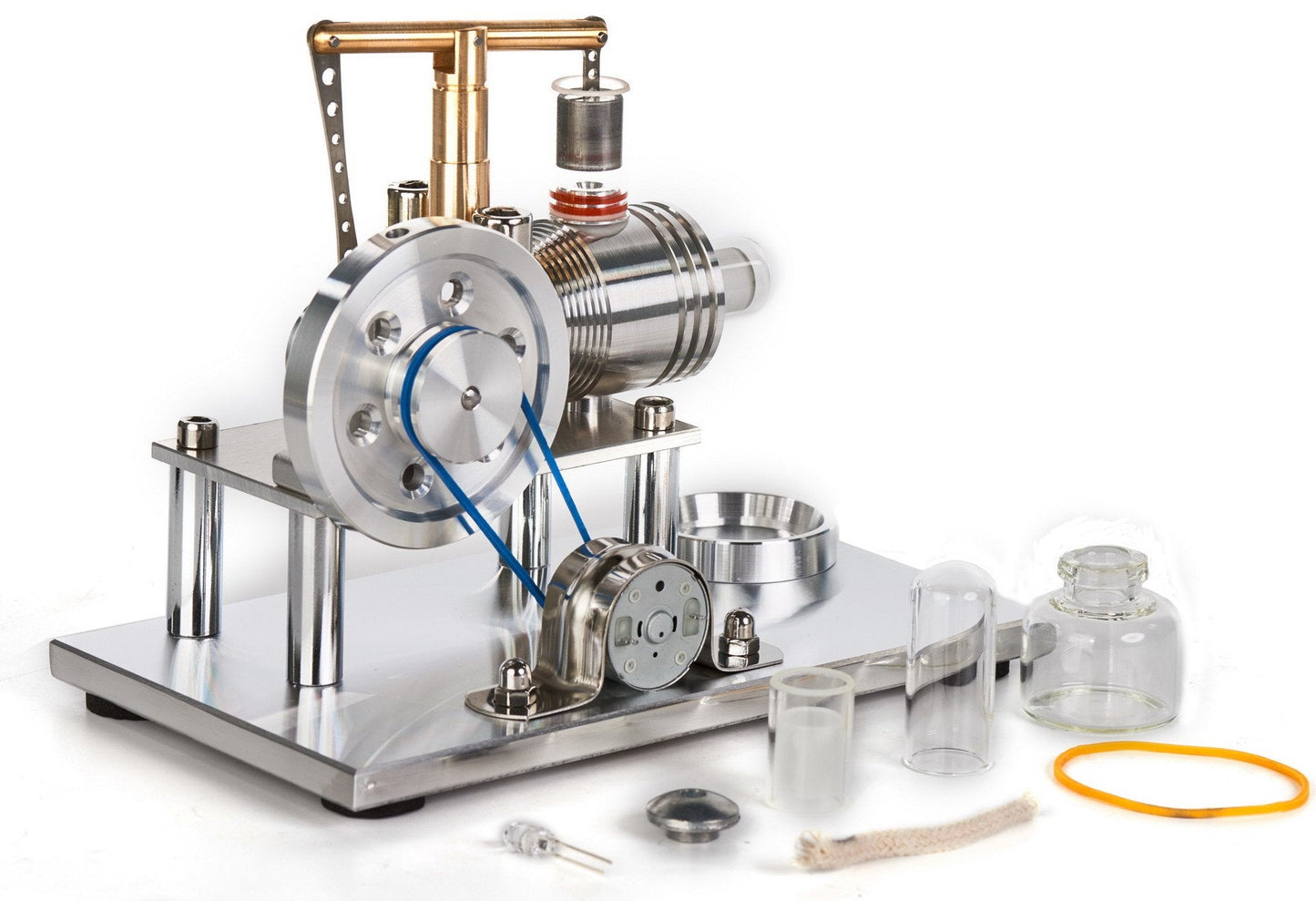 Sunnytech Hot Air Stirling Engine Model SC02M – Educational LED Demo Toy for Science & Classrooms