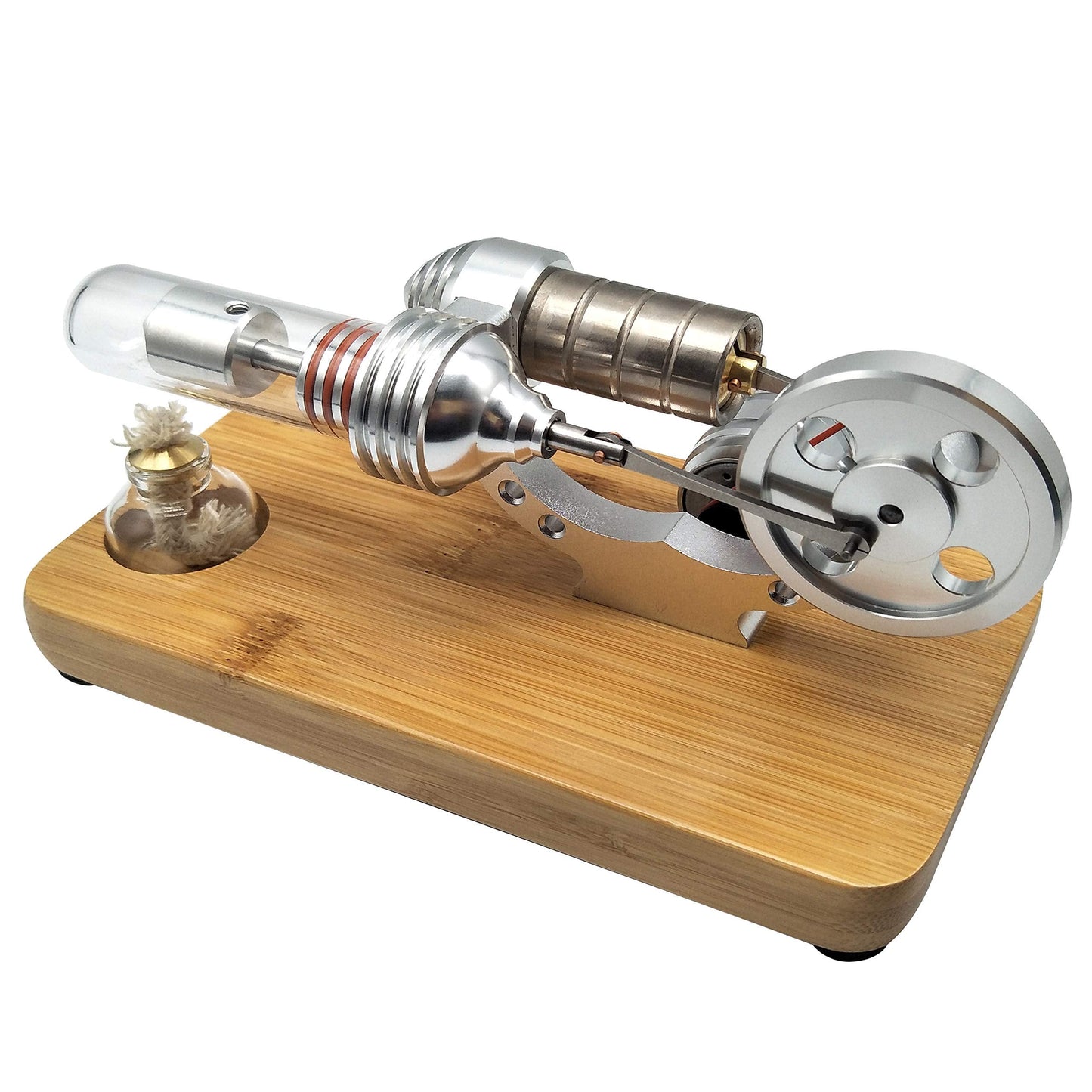 Sunnytech Hot Air Stirling Engine with Colourful LED | Educational Power Generator M14-03-S