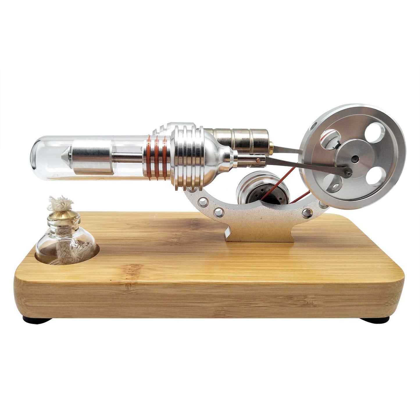 Sunnytech Hot Air Stirling Engine with Colourful LED | Educational Power Generator M14-03-S