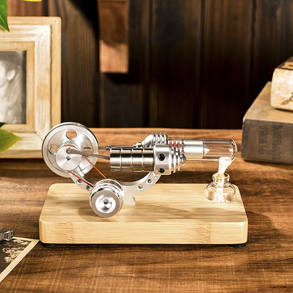Sunnytech Hot Air Stirling Engine with Colourful LED | Educational Power Generator M14-03-S