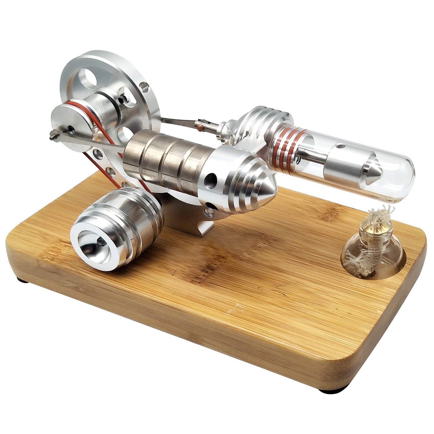 Sunnytech Hot Air Stirling Engine with Colourful LED | Educational Power Generator M14-03-S