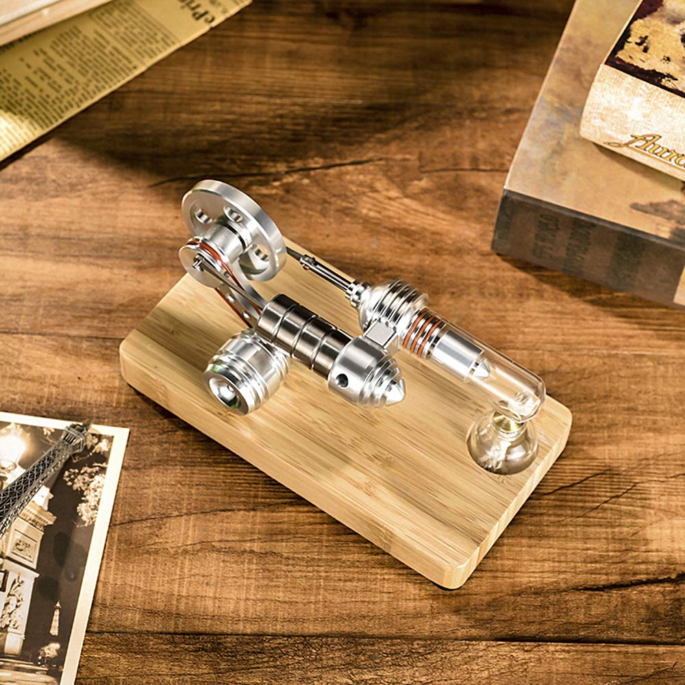 Sunnytech Hot Air Stirling Engine with Colourful LED | Educational Power Generator M14-03-S