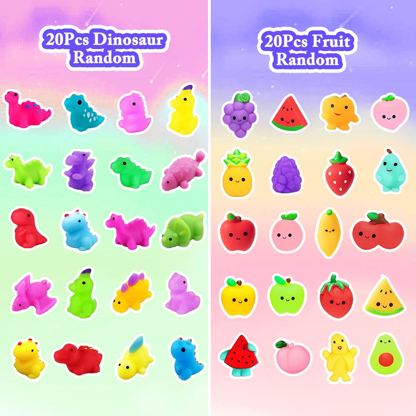 SUNPROUND 130Pcs Mochi Squishy Toys – Kawaii Mini Fidget Set for Kids and Class Prizes