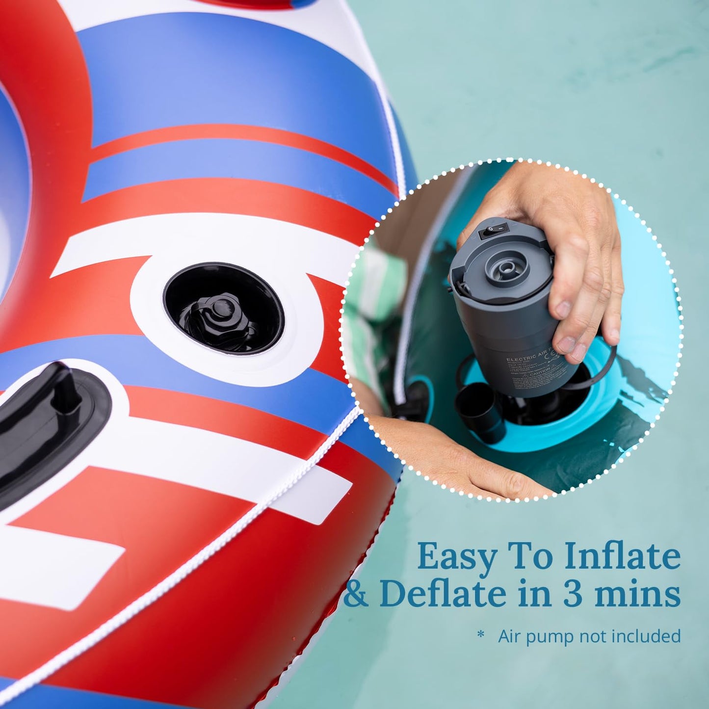 Sunrio Heavy Duty 2-Person River Tube with Cooler – Premium Inflatable Floating Lounger