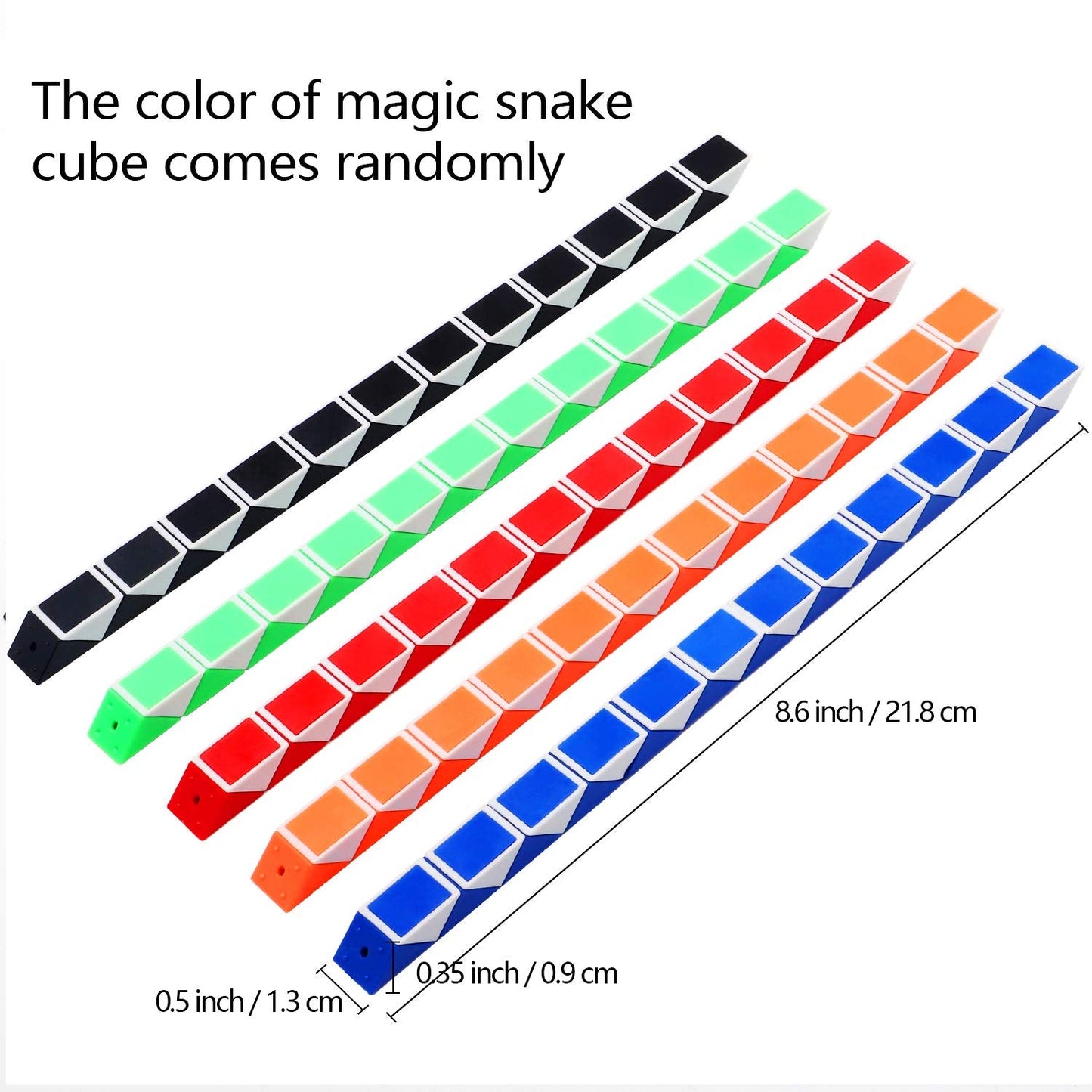 Sunshane 24 Pack Magic Snake Cube – Mini Twist Puzzles for Kids, Party Favors