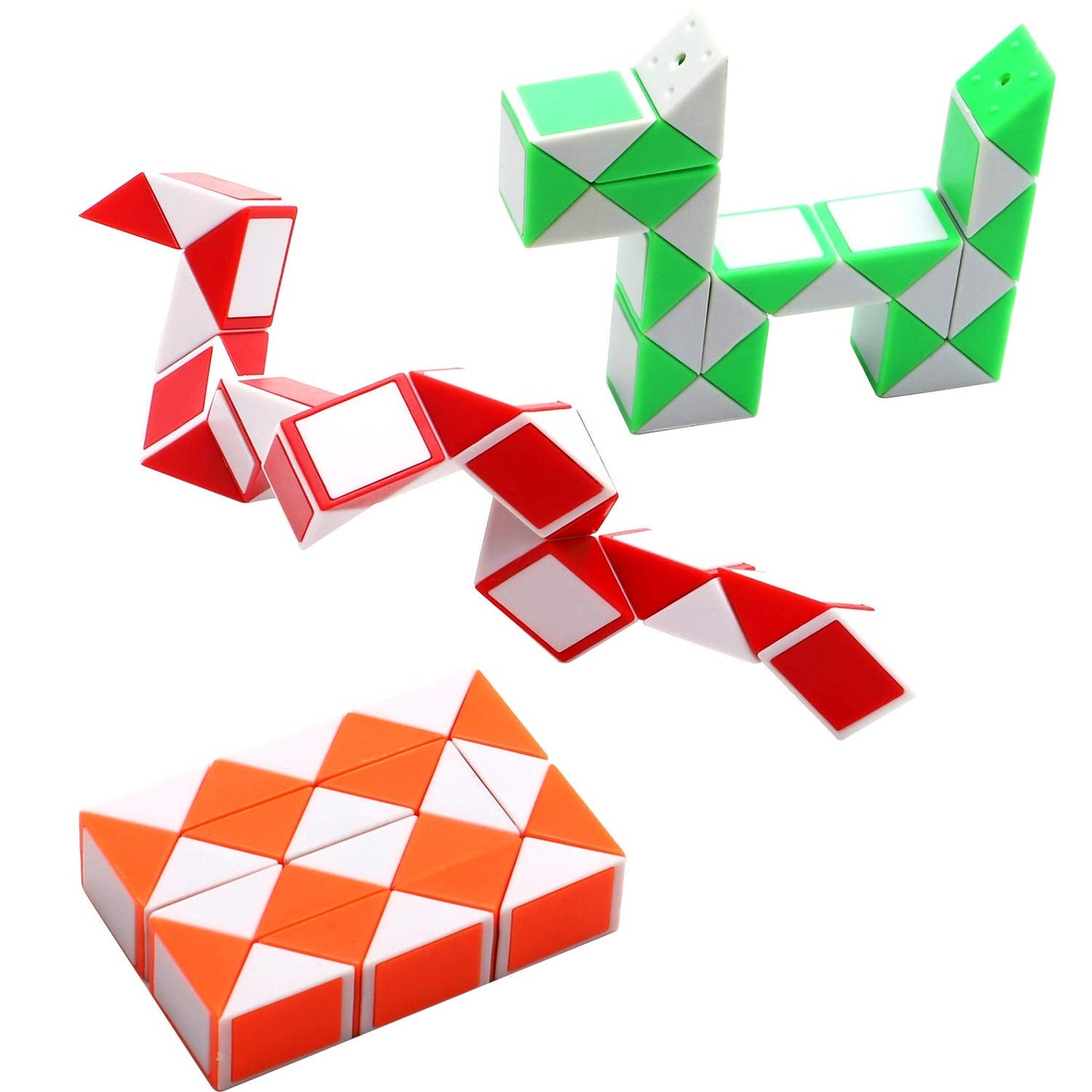 Sunshane 24 Pack Magic Snake Cube – Mini Twist Puzzles for Kids, Party Favors