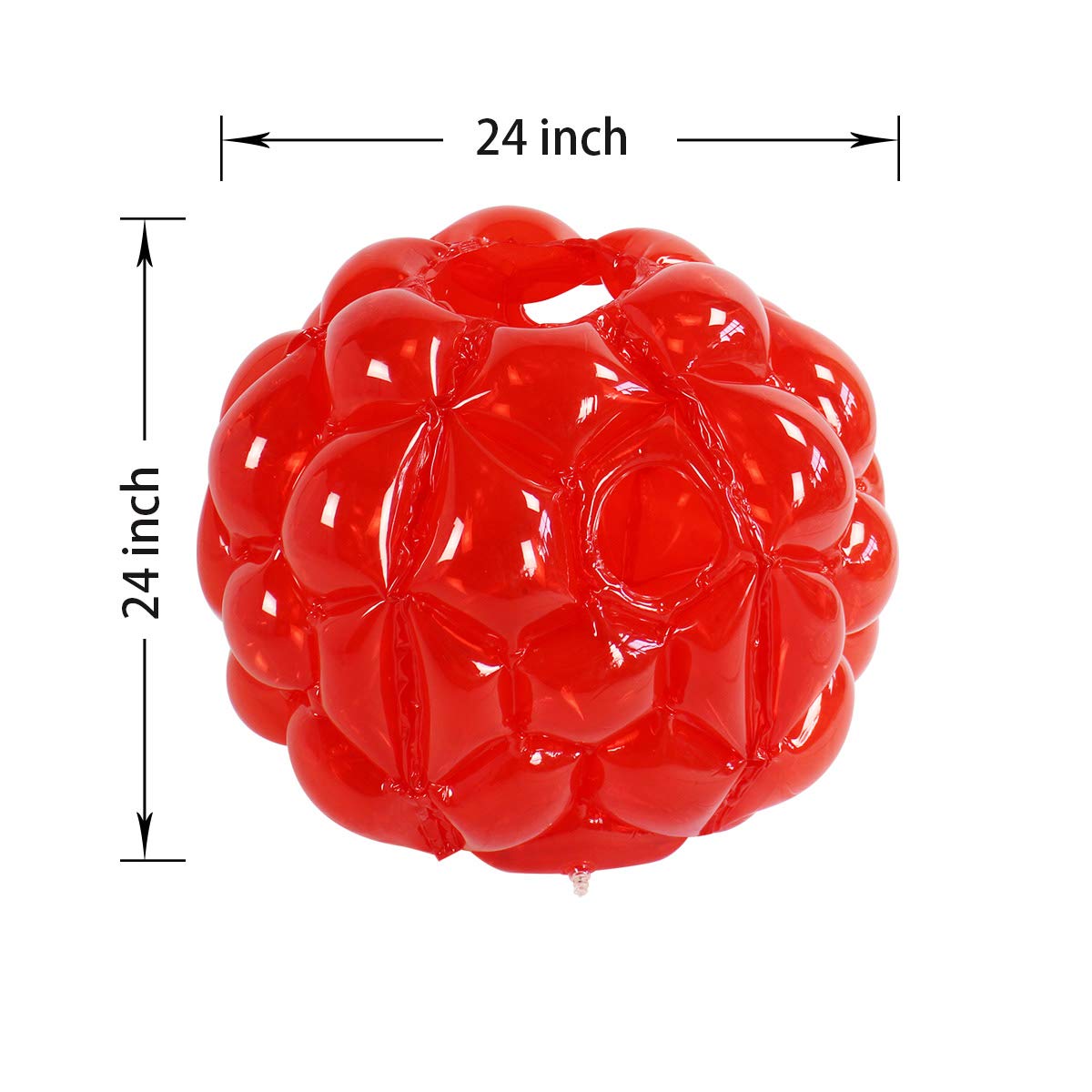 SUNSHINE-MALL 2 PC Kid Sumo Balls – Wearable Bumper Bounce Balls for Outdoor Grass Play (60 cm, Red)