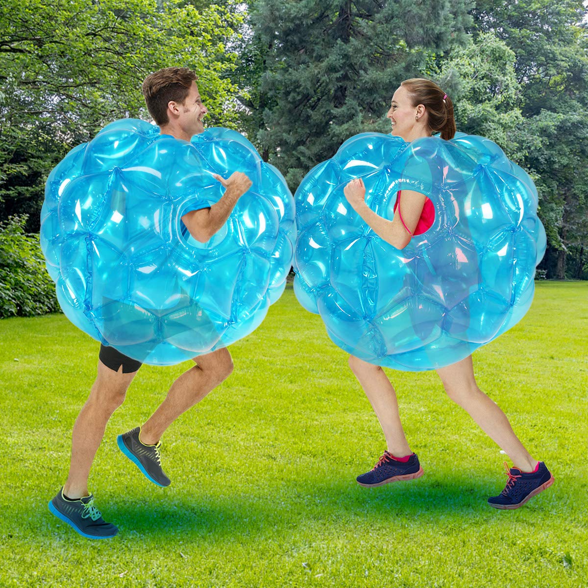 SUNSHINEMALL 2 Pack Inflatable Bumper Balls - Giant Zorb Ball Sumo Balls for Outdoor Fun