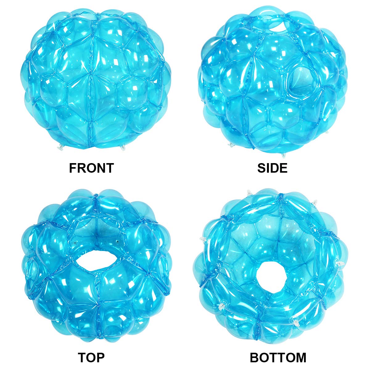 SUNSHINEMALL 2 PC Sumo Balls – Inflatable 24-Inch Blue Sumo Boppers for Outdoor Fun