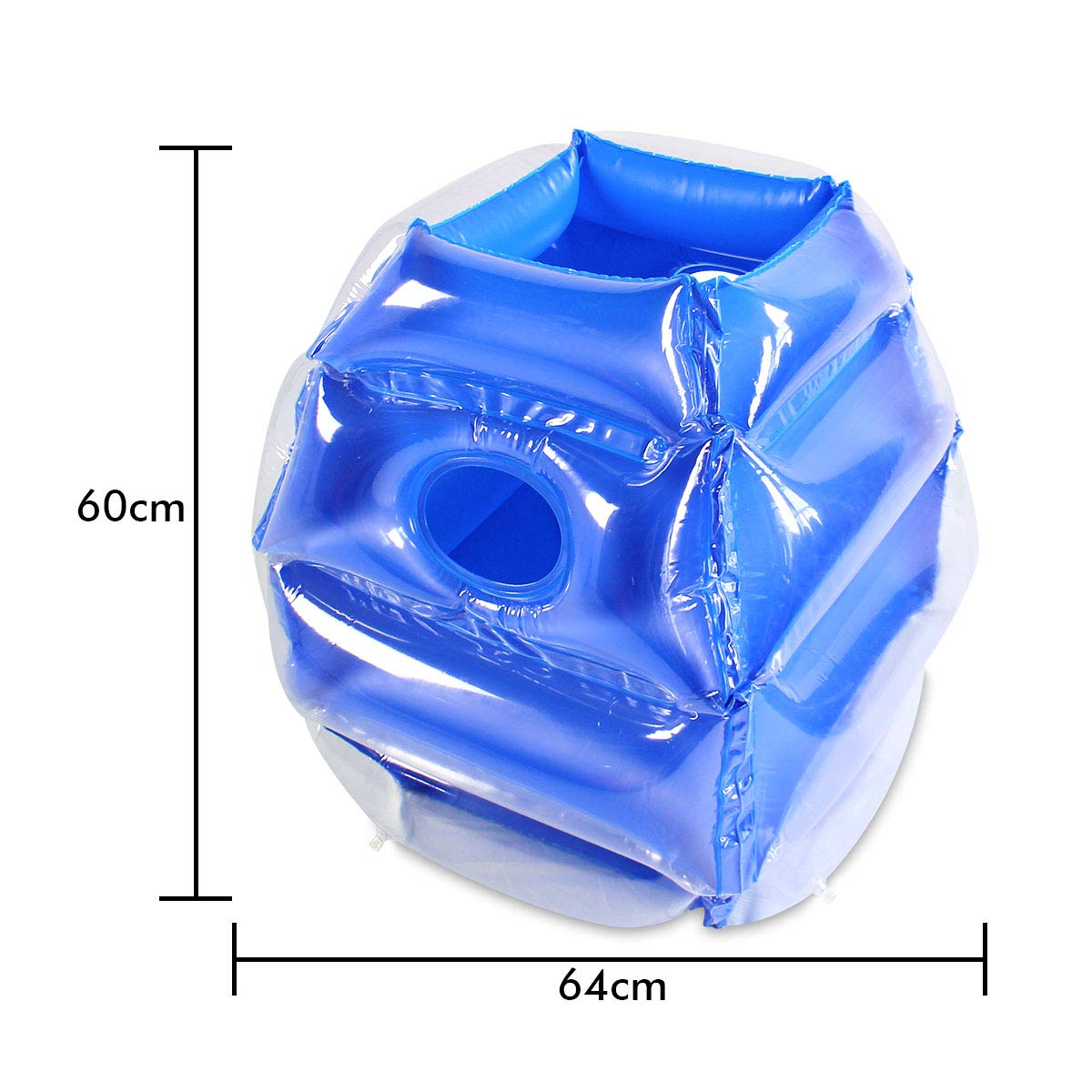 SUNSHINEMALL 2PC Sumo Balls 26inch – Heavy-Duty Inflatable Outdoor Bopper Toys (Blue & Pink)