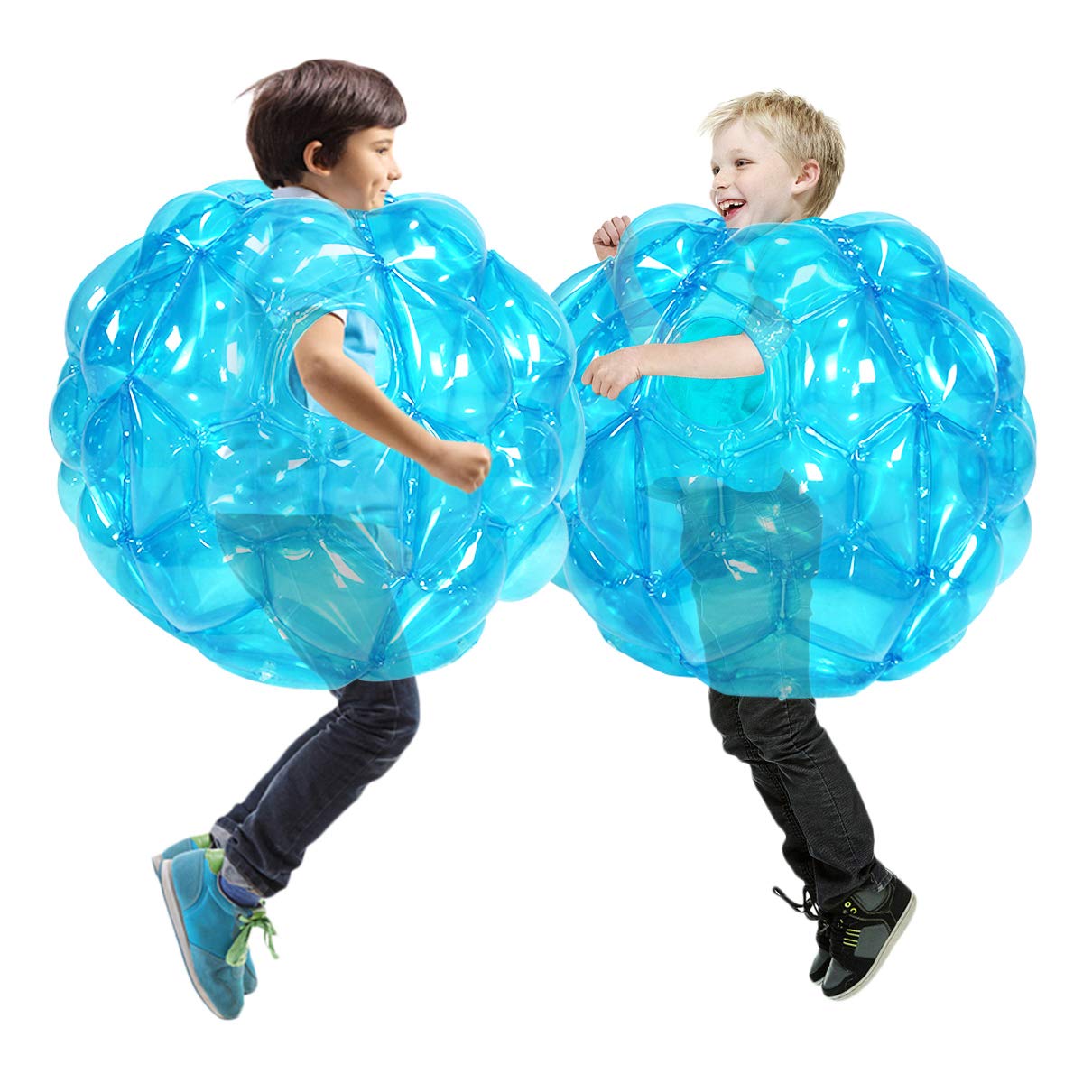 SUNSHINEMALL 2 PC Sumo Balls – Inflatable 24-Inch Blue Sumo Boppers for Outdoor Fun
