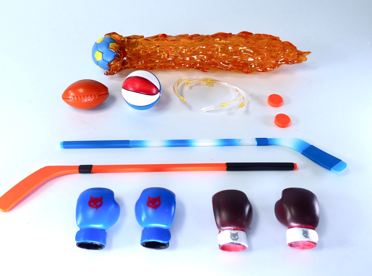Super Action Stuff Game ON Arcade 1/12 Scale Six Inch Action Figure Accessories Set with LED Light (Cats with Knives 2 w/Light)