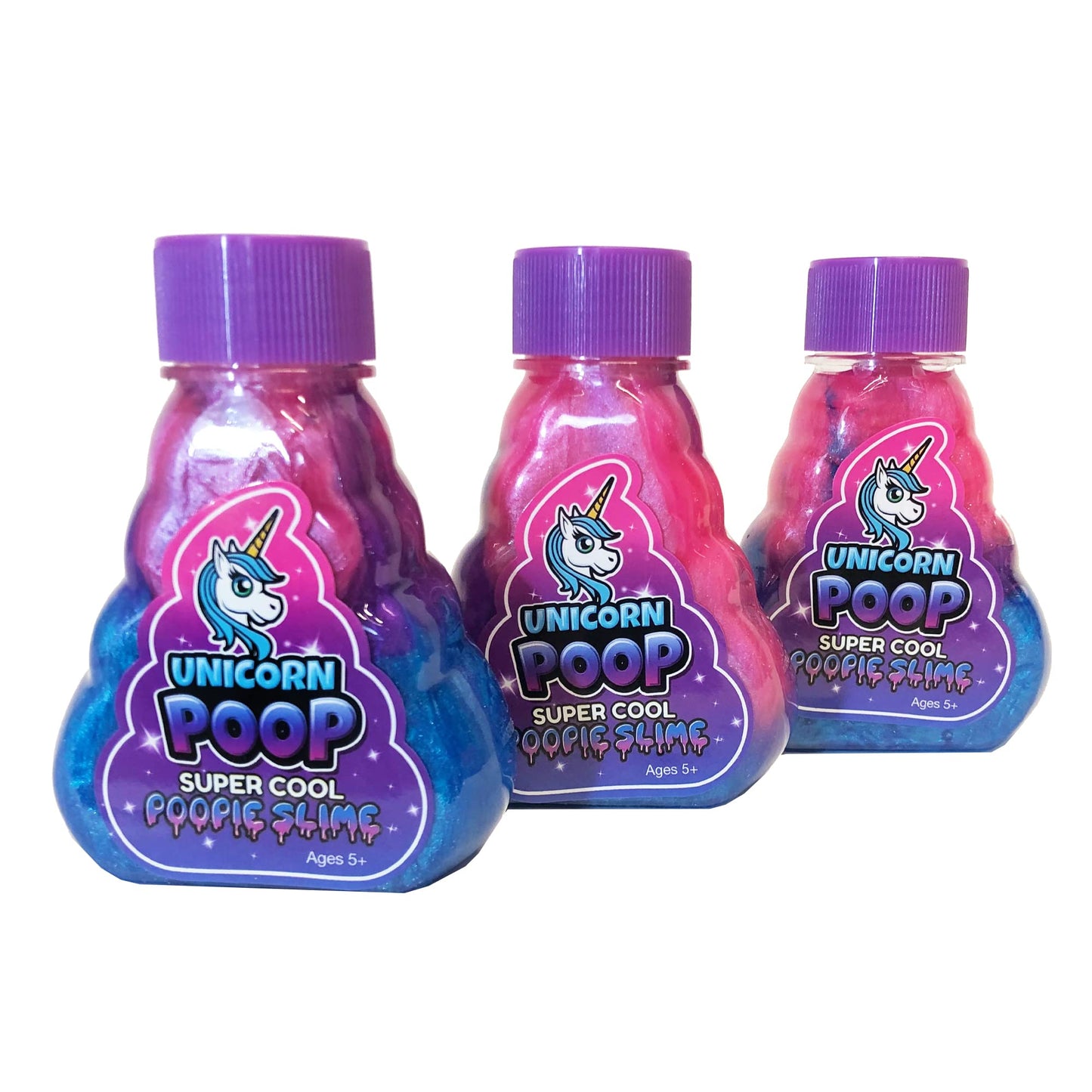 Super Cool 3 Pack Unicorn Poop Slime – Glitter Unicorn Slimes for Parties & Gifts (Ages 5+)
