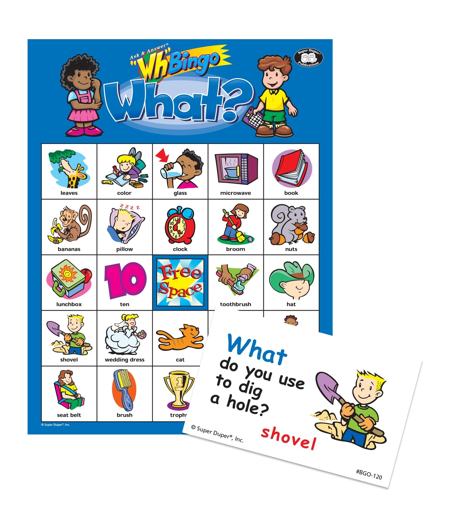 Super Duper Publications | Ask & Answer Wh Bingo Board Game for Wh-Question Practice
