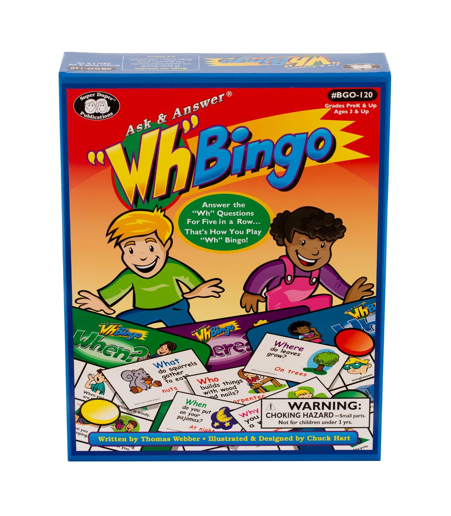 Super Duper Publications | Ask & Answer Wh Bingo Board Game for Wh-Question Practice
