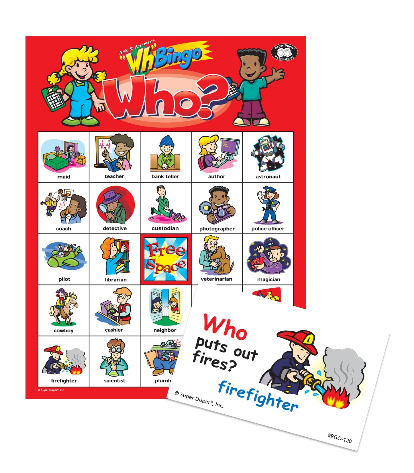 Super Duper Publications | Ask & Answer Wh Bingo Board Game for Wh-Question Practice