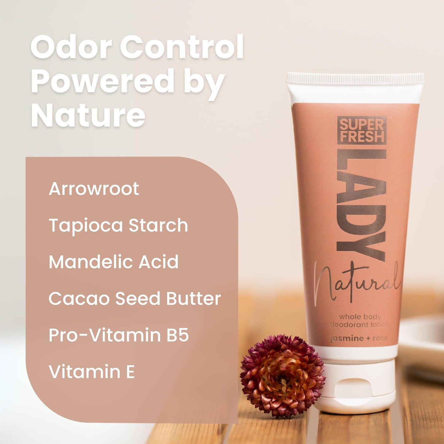 Super & Fresh Co. Lady Parts Aluminum-Free Natural Deodorant – Jasmine Rose, 2 Pack