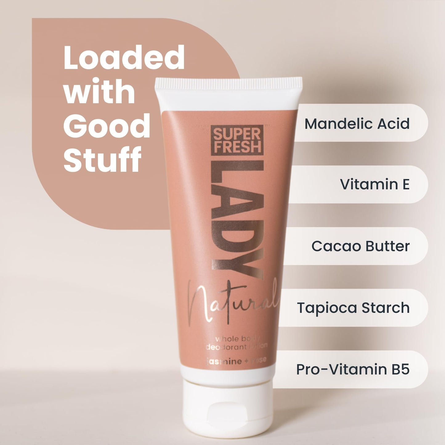Super & Fresh Co. Lady Parts Aluminum-Free Natural Deodorant – Jasmine Rose, 2 Pack